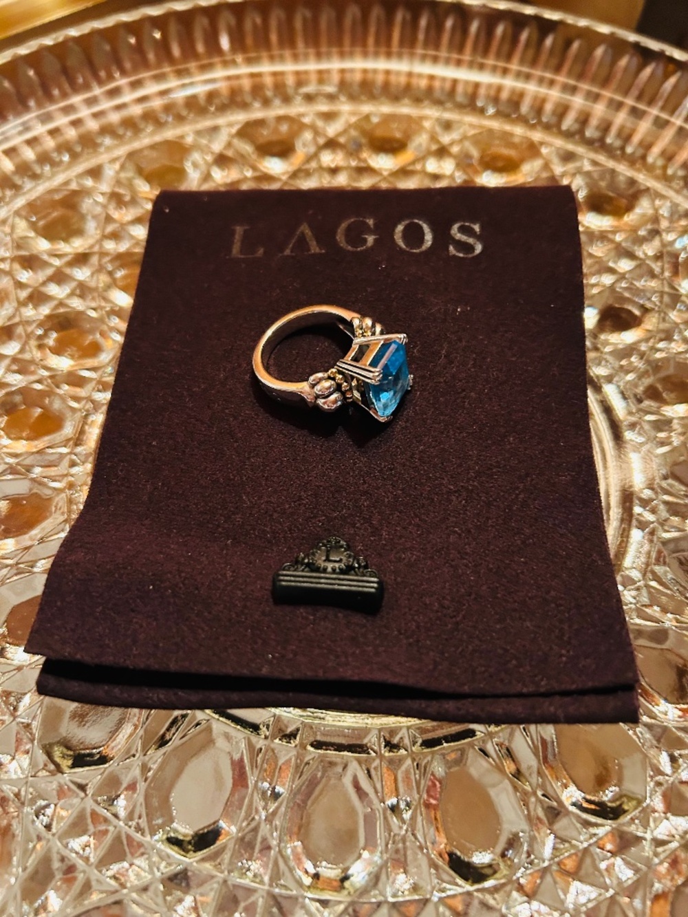 LAGOS Medium Glacier Blue Topaz Cocktail Ring